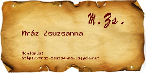 Mráz Zsuzsanna névjegykártya